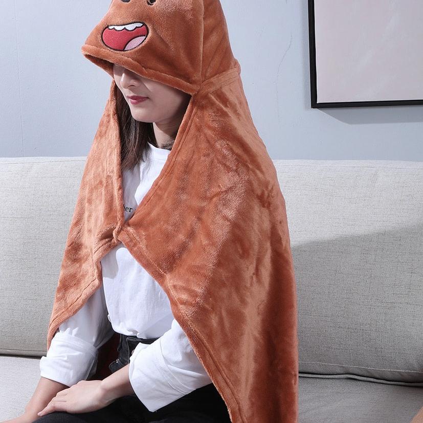 ✽ MINISO We Bare Bears Selimut Bantal Selimut Air Conditioner Blanket Selimut Anak Cloth Selimut Cut