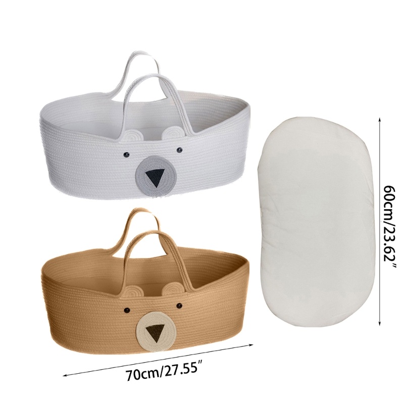 Mary Popok Bayi Keranjang Gantung Tali Kapas Moses Basket Changing Table Topper for