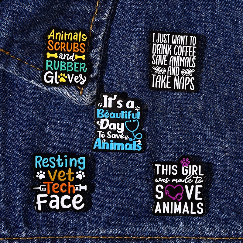 Lucu Colorful Quotes Enamel Pin Simpan Hewan Bros Kerah Pin Power Surat Motivasi Lencana Teman Hadiah Kartun Text Perhiasan