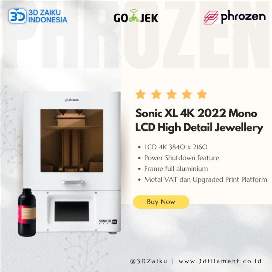 Phrozen Dental 3D Printer Sonic XL 4K 2022 High Detail Ultra Big Size