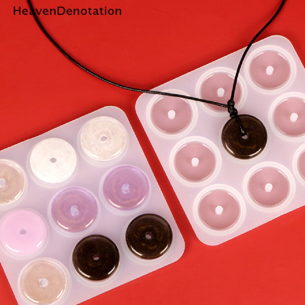 [HeavenDenotation] Diy Glaze Imitasi Giok Peace Buckle Pendant Epoxy Resin Cetakan Gelang Aksesoris Perhiasan Silikon Mold HDV