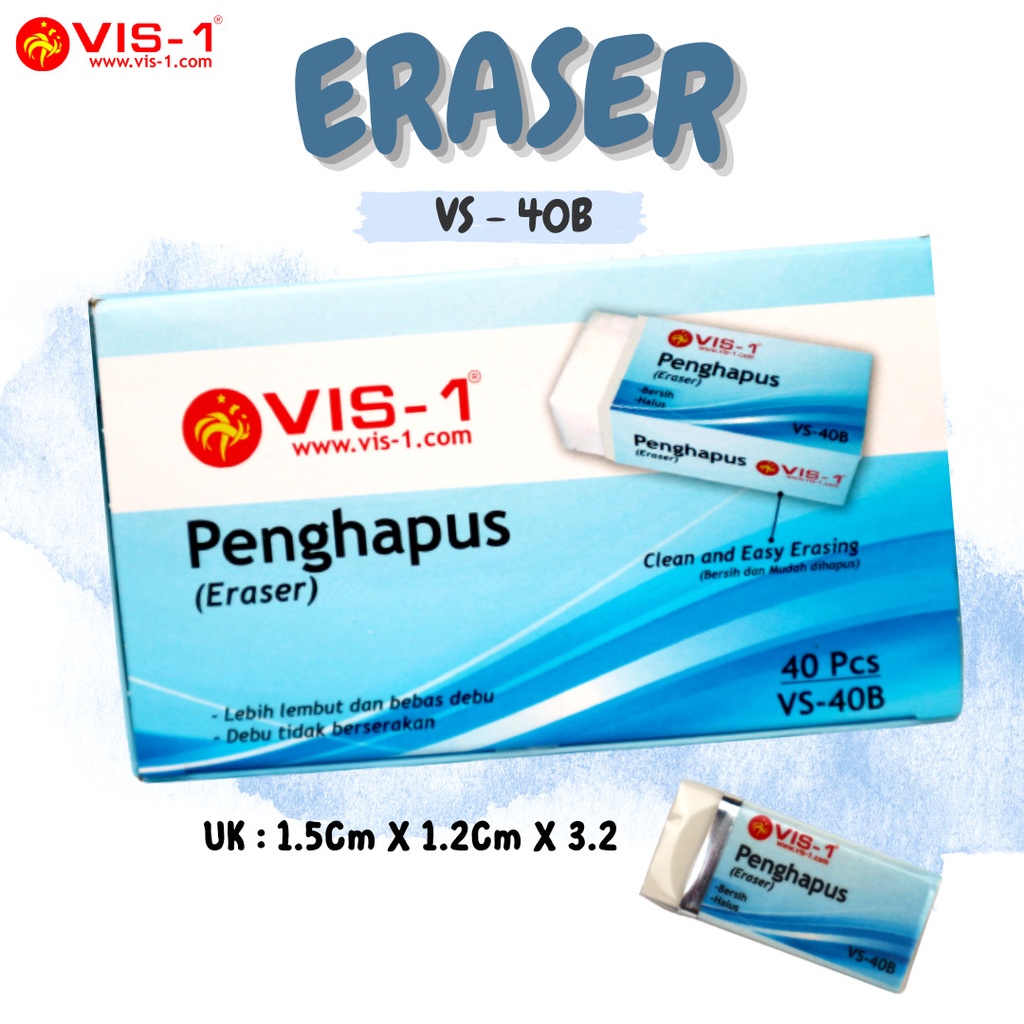 

VIS-1 Penghapus Biru Premium / Eraser VS-40B