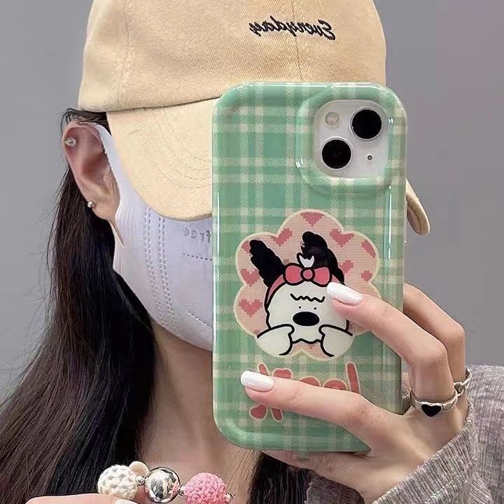 IPHONE Soft Phone Case Kompatibel Untuk Iphone14 13 11 12 Pro XS Max X Xr7 +8 Plus Casing Anjing Lucu TPU Silikon Shockproof Cover