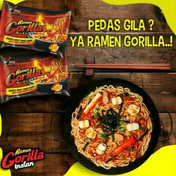 

P91 Ramen Gorilla Mie Instant Pedas Mi Instan Gorila Kuah Goreng Yamie mie pedas BIG DISKON ➭