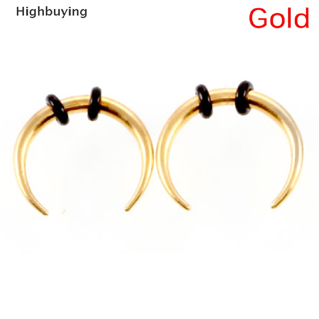 Hbid Surgical Steel Hoop Septum Hidung Cincin Klip Tulang Rawan Anting Perhiasan Glory