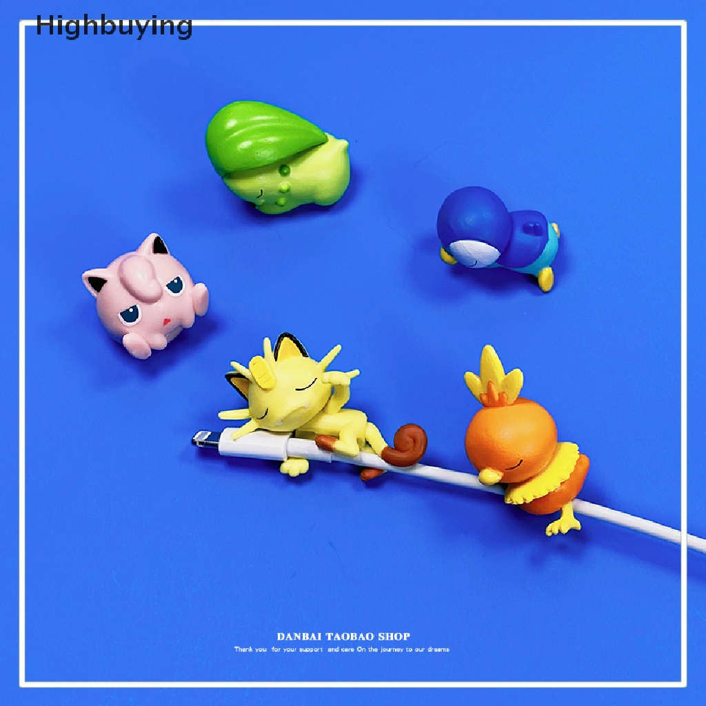 Hbid Pokemon Pikachu USB Cable Bites Angka Eevee Penutup Pelindung Kabel Data Glory