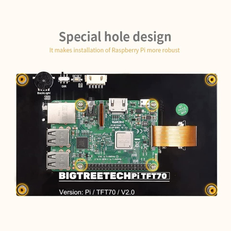 Zzz Upgraded PITFT50 V2.0 TFT LCD Display Screen 800x480 Untuk RaspberryPi 4.3 2 3D Printer Controller Aksesori LCD Scree
