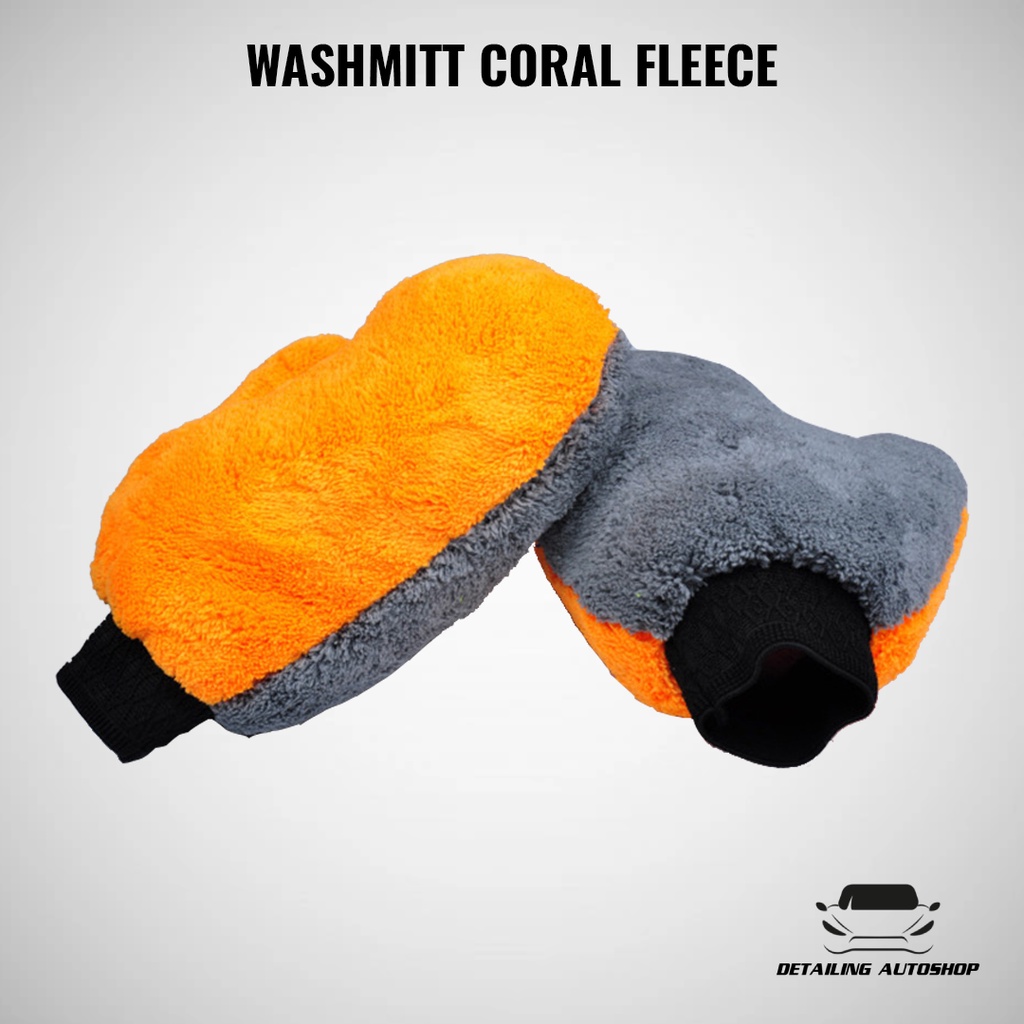 Wash Mitt Coral Fleece