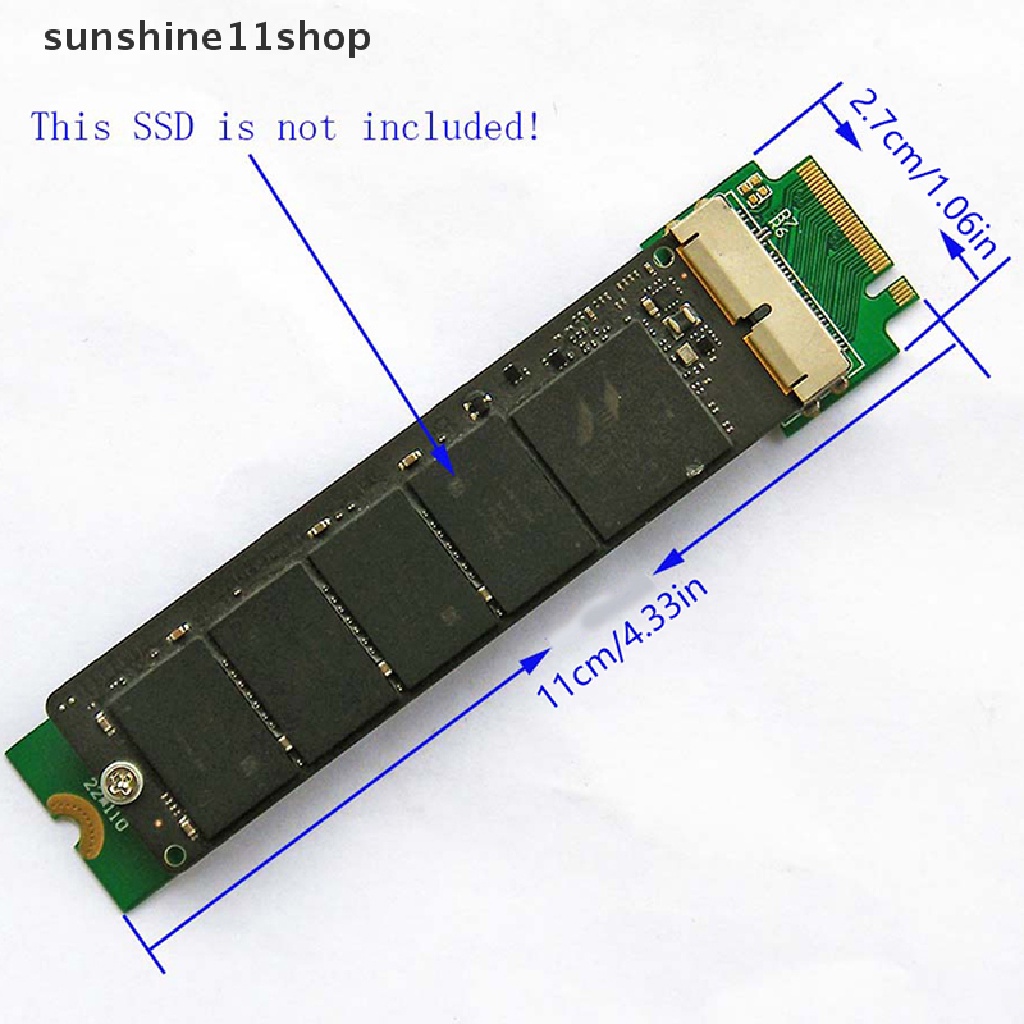 Sho Untuk MacBook Air Pro12+16Pin SSD Ke M.2 Kunci M (NGFF) PCI-e Adapter Converter N