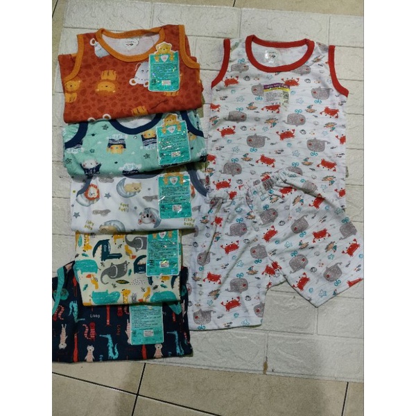 setelan kutung libby size L rijek print