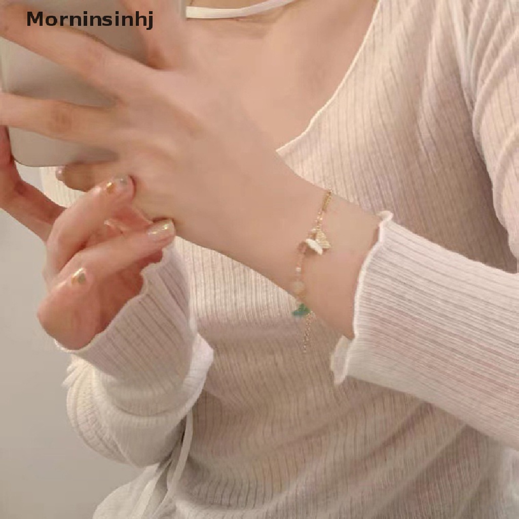 Mornin Gelang Kupu-Kupu Untuk Wanita Manik Warna-Warni Kupu-Kupu Gelang Desain Modis Berkelas Gelang Lucu Manis All-Match Accesorios Perhiasan id