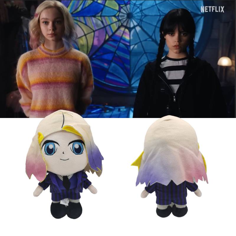 Kids Wednesday Addams Family Enid Sinclair Cartoon Plush Doll Wolf Girl Stuffed Toy