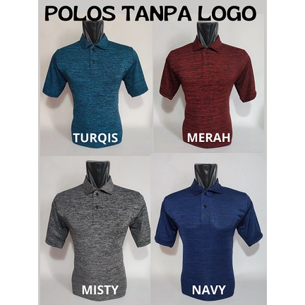 Kaos Atasan Polos Tanpa Sablon Baju Berkerah Pria Dewasa Motif Misty Two Tone Pakaian Olahraga PLTN0