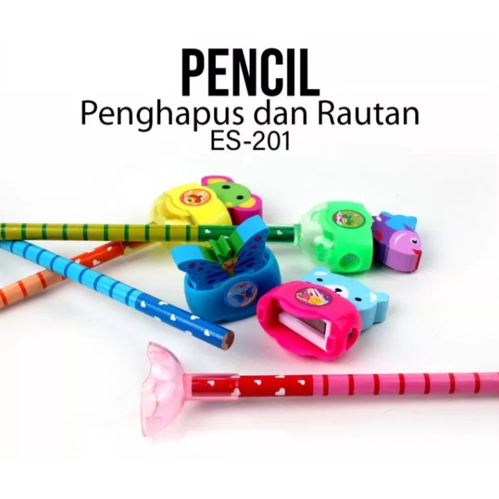 

AS888 - PENSIL DENGAN KEPALA PENGHAPUS + SERUTAN 3IN1 ISI 1