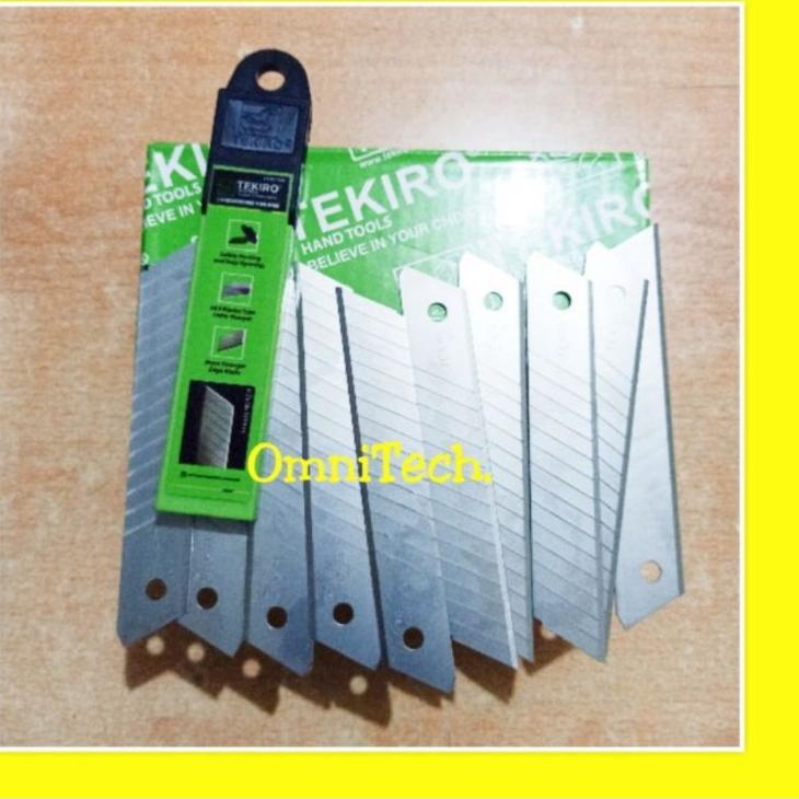 

IdC7o2N "10Pcs" Isi Mata Refill Pisau Cutter Kater Besar Tekiro 18 mm x 100 mm