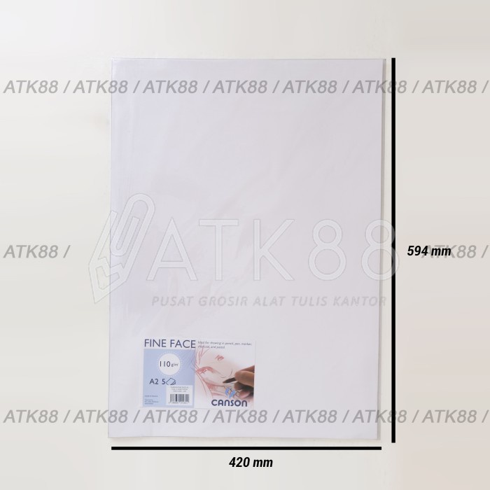 

Scetch Canson Fine Face 110 Gsm A2 Kertas Gambar Pencil Pastel Paper 5 Lembar