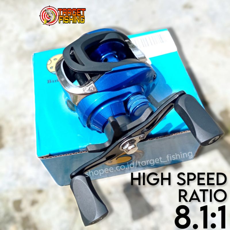 Reel BC Murah BINGO Rasio 8.1:1 Handle Kiri Baitcasting Reel