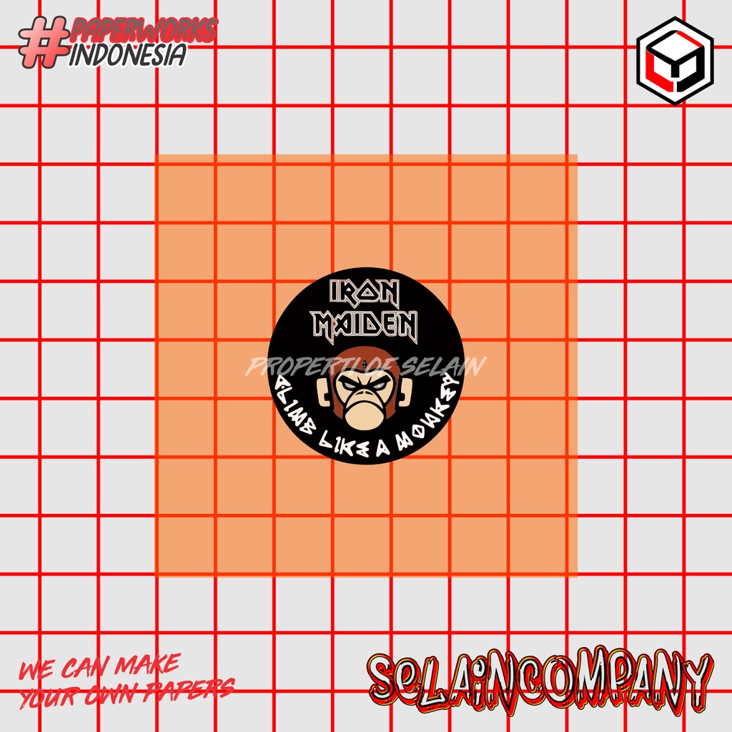 

STICKER SELAIN.CO motif musik band '1RON M4IDEN