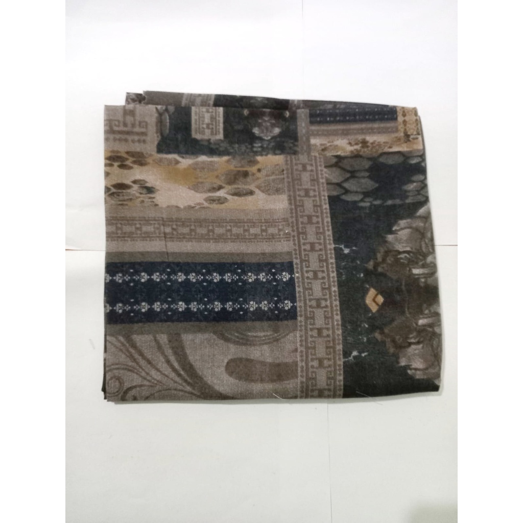 Kerudung Segi Empat Hijab Motif Essential Scarft Jahit Tepi Kelim Motif 2 - SNC