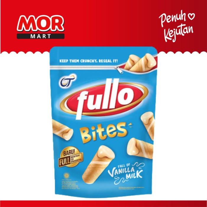 

FULLO Bites Pouch Vanilla 70 gr Camilan Vanila Biskuit Wafer Cemilan