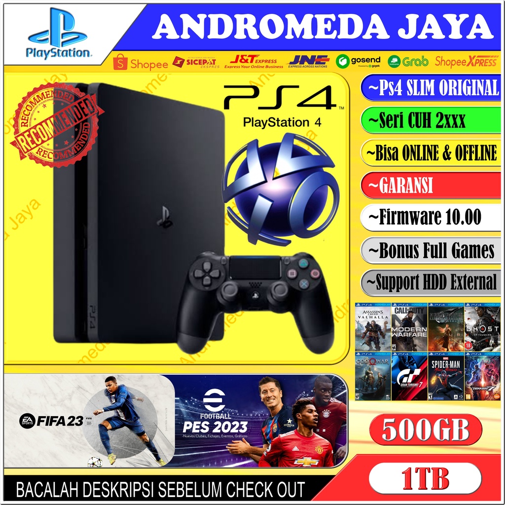 PS4 SONY PLAYSTATION 4 SLIM SERI 2xxx ORIGINAL PSN