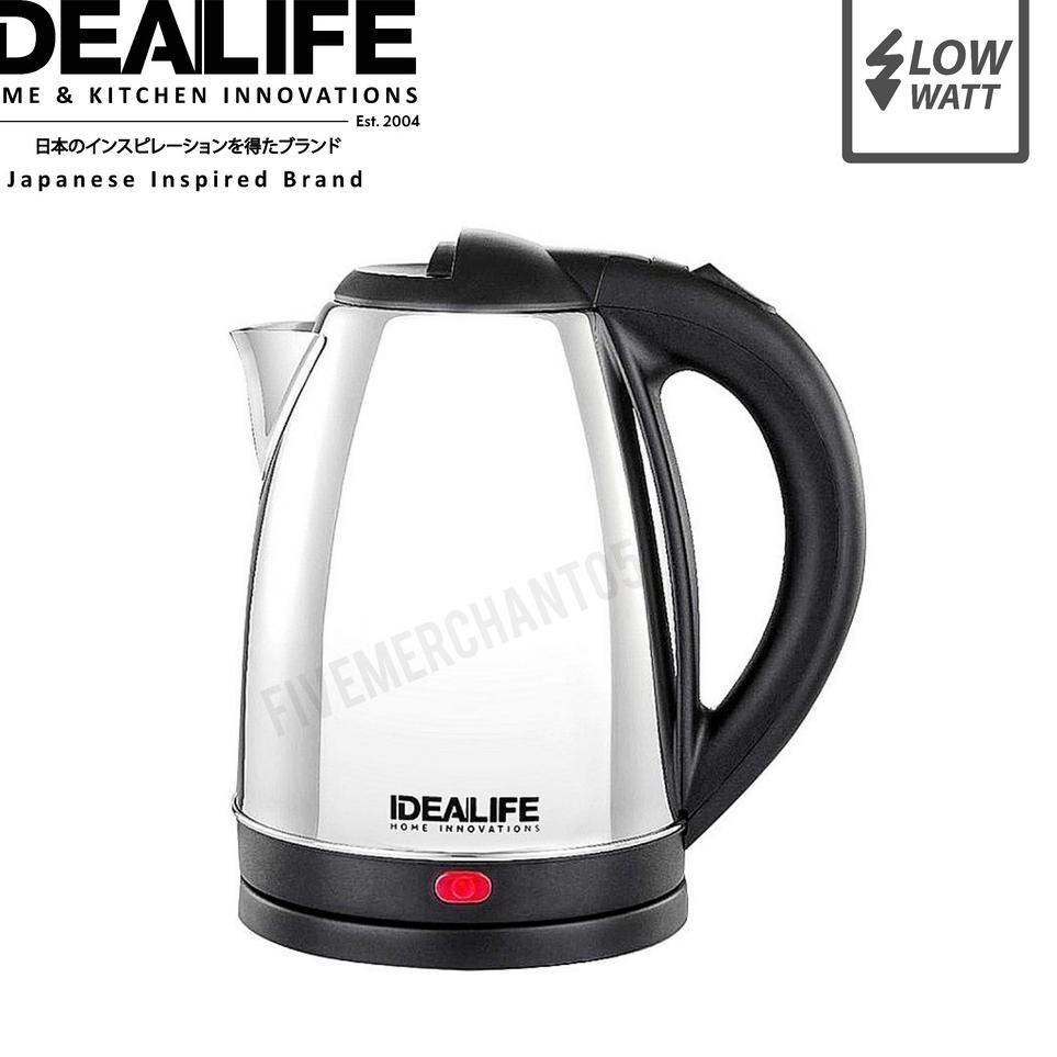 Promo Teko Listrik Idealife IL 110 1,8 Liter Low Watt Electric Kettle IL-110 Pemanas Air Otomatis Id