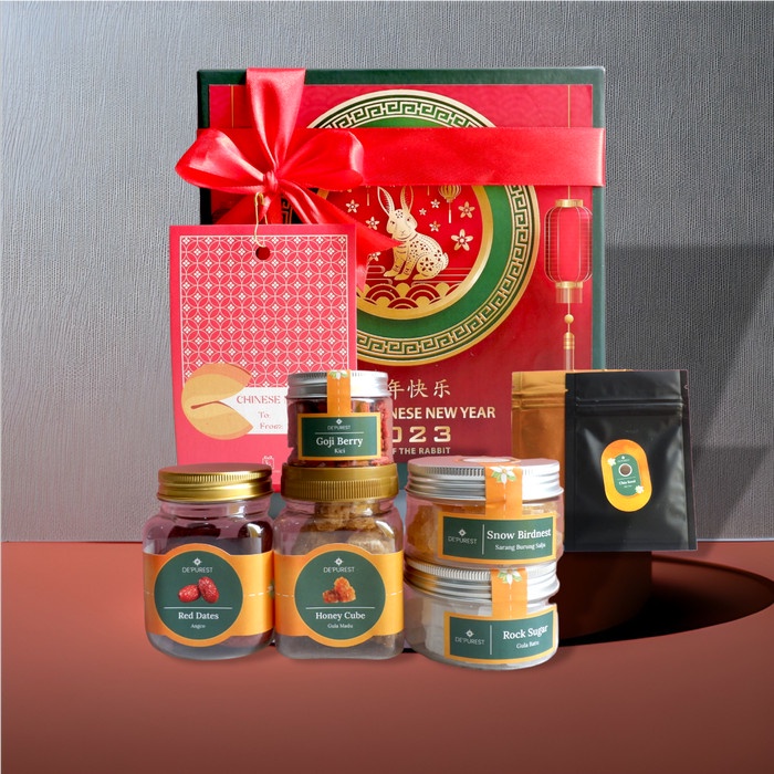 

(COD) Hampers Imlek Chinese New Year Paket Snow Birdnest Osmanthus Premium - SnowBird SET