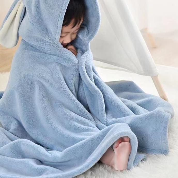 ➧ Selimut Hoodie Karakter Lucu Selimut Topi Anak Ukuran cm Hooded Leisure Blanket Tidur Fleece ☊