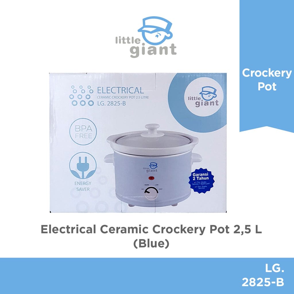 Little Giant LG2825-B Electrical Ceramic Crockery Pot 2,5L