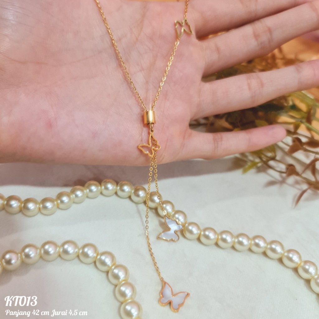 PGX Kalung Titanium Wanita Anti Karat Aksesoris Fashion Perhiasan Premium - KT013