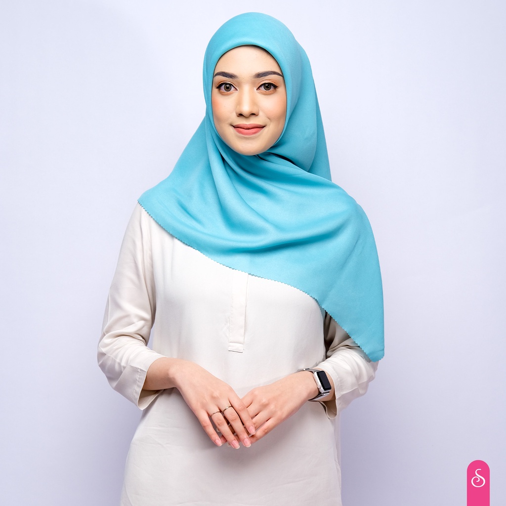 kerudung hijab / jilbab segi empat SHINAR GLAMOUR glitter glowing lasser cut ansania dan azara origi