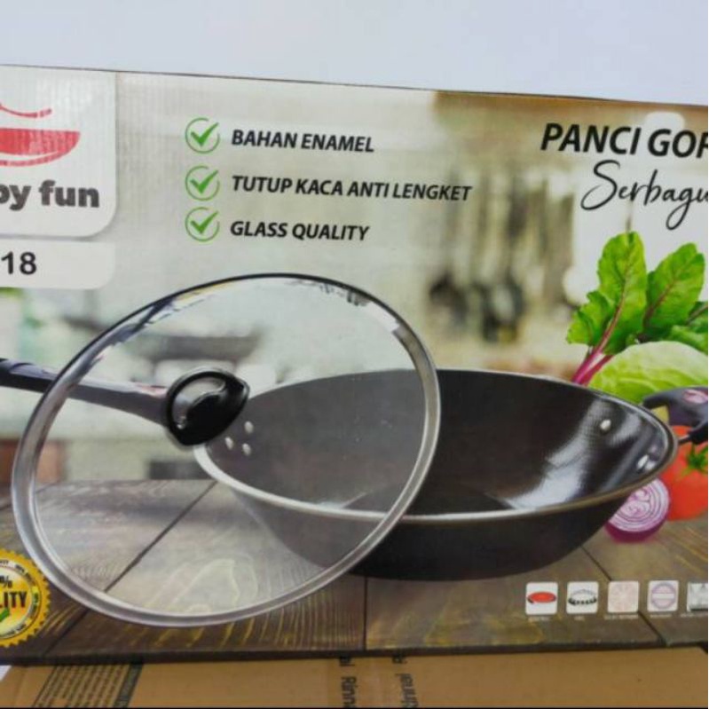 Panci Wajan , HAFY FUN 34CM Wok Pan HC 30 cm / Wajan Korea