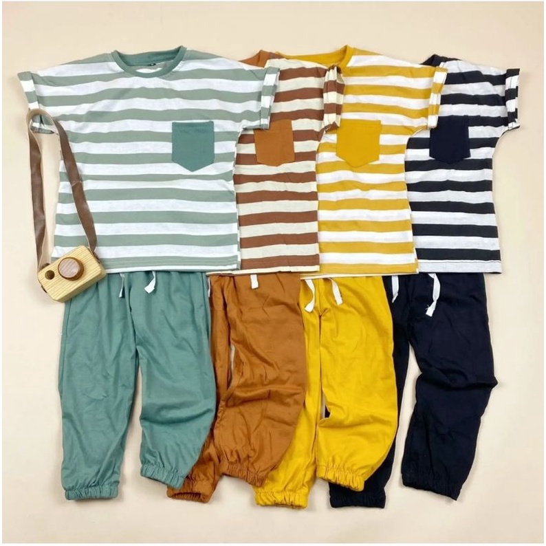 Setelan Anak Line Pocket 2-10 Tahun Pineapple Original Super Premium