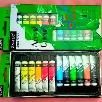 

L39 V-TEC ACRYLIC COLOUR / CAT AKRILIK V-TEC 6ML 12 WARNA TERMURAH ⇗