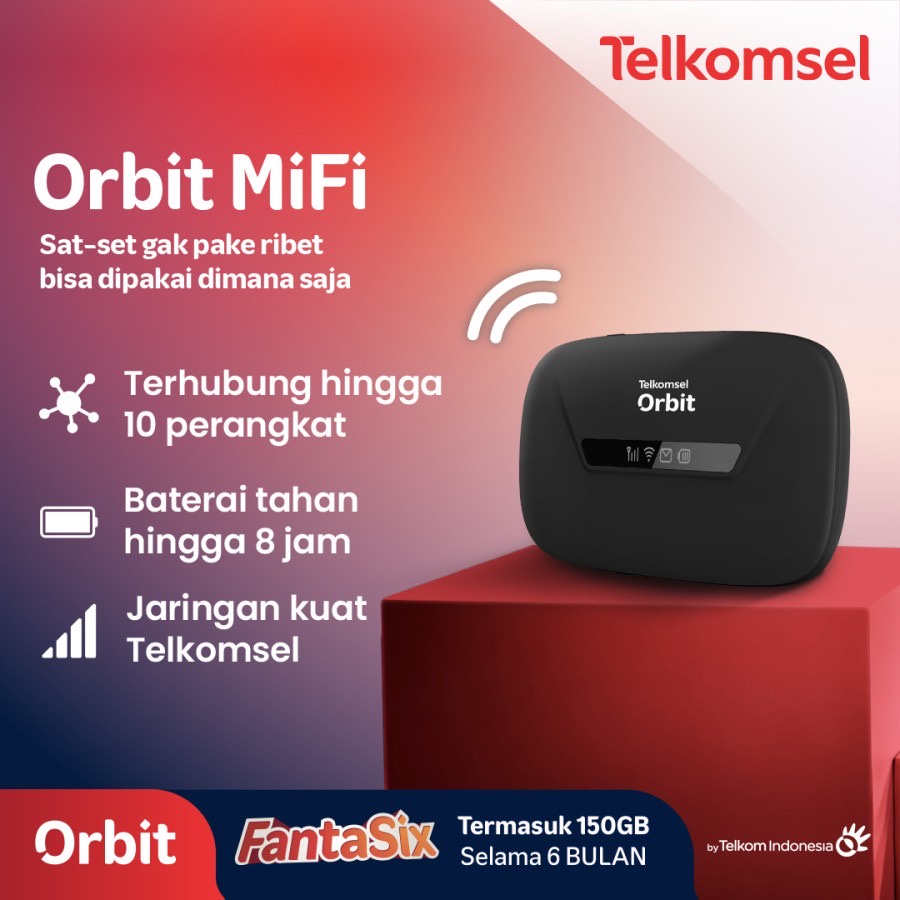 Telkomsel Orbit Mifi N1 Portable Modem Wifi 4G High Speed Bonus Data