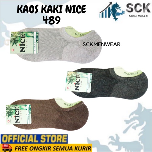 Kaos Kaki Wanita NICE 489 Polos Warna / Kebutuhan Wanita / Invisible Socks Wanita Bawah Mata Kaki Cewek - sckmenwear GROSIR