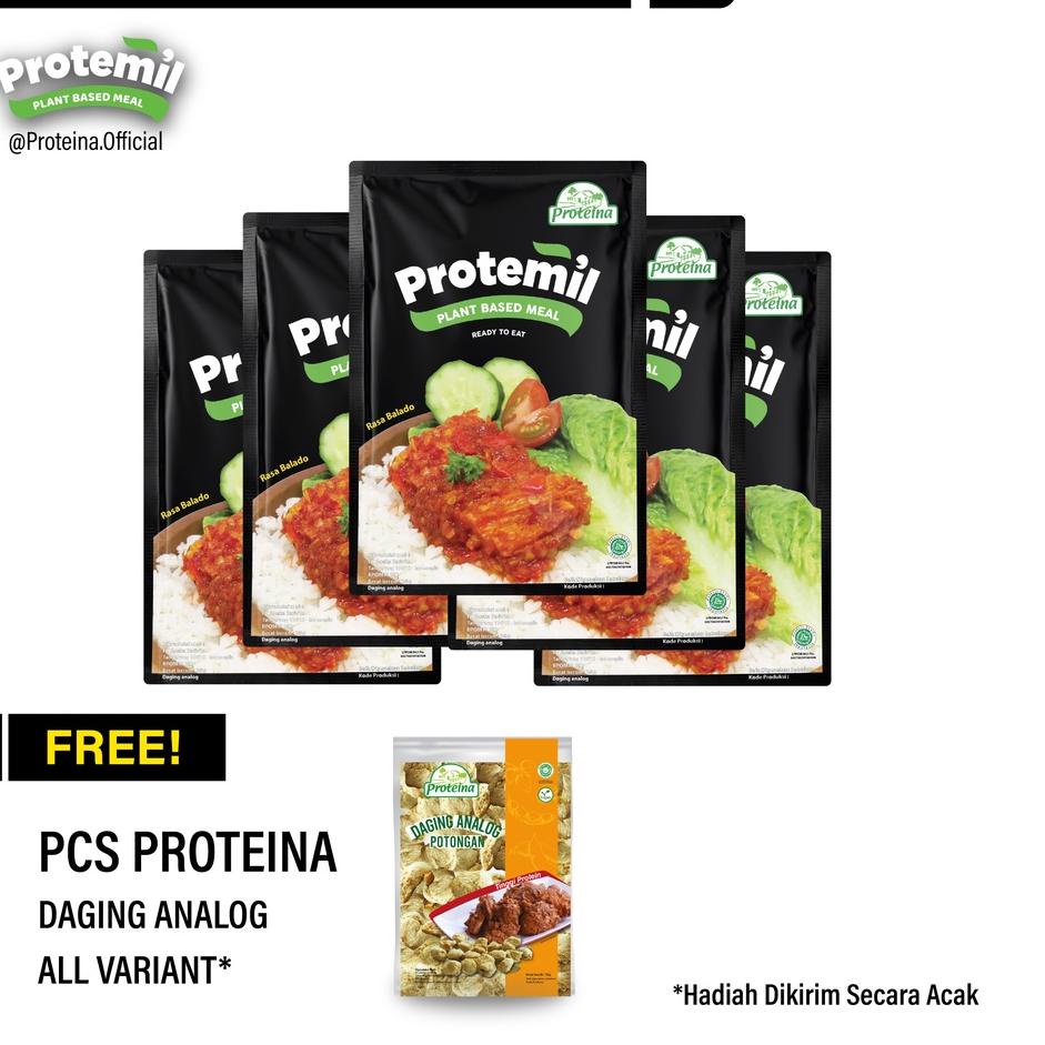 

❤[PROMO MURAH!!!]❤ Protemil Balado 5pcs + FREE 1pcs Proteina Daging Analog