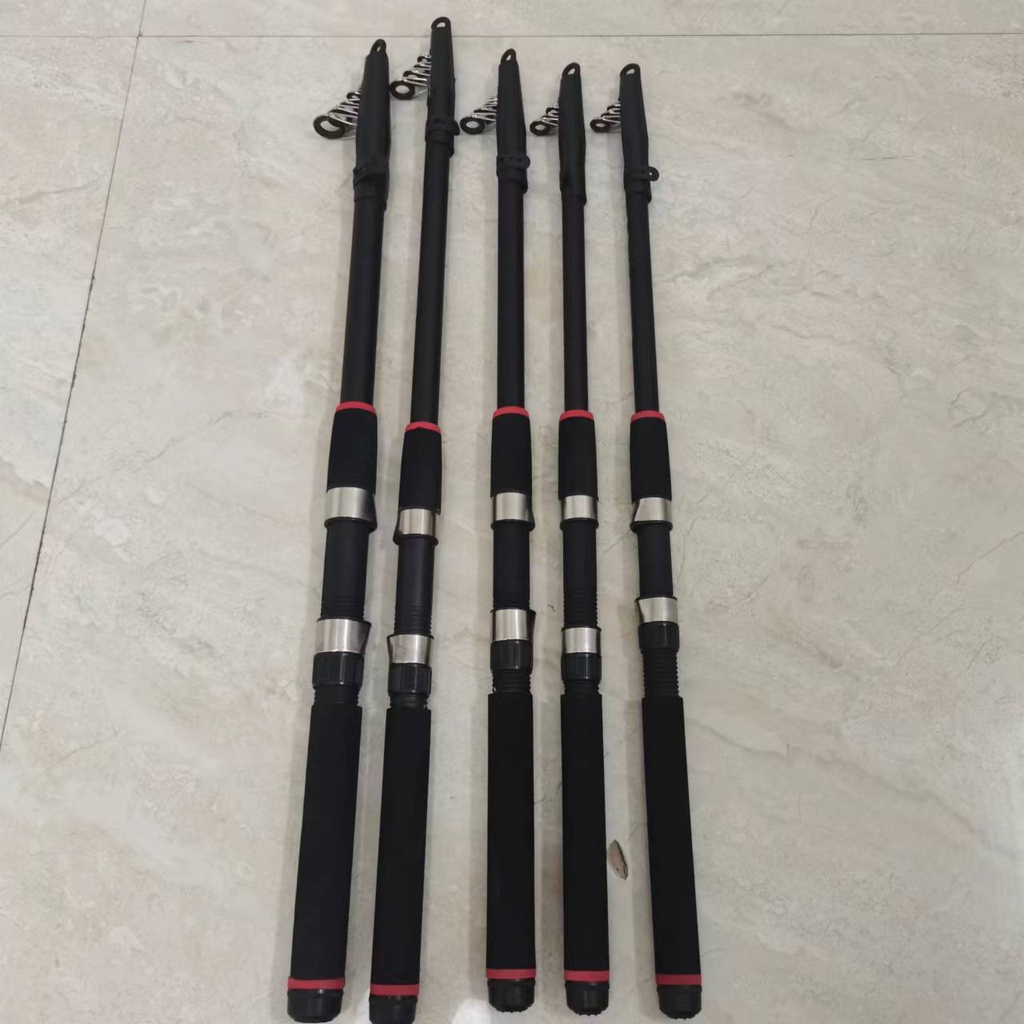 JORAN PANCING CARBON FIBER 1.8m/2.1m/2.4m Telescopic Rod  stik pancing joran pancing joran pancing murah  joran tegek pancing laut kuat