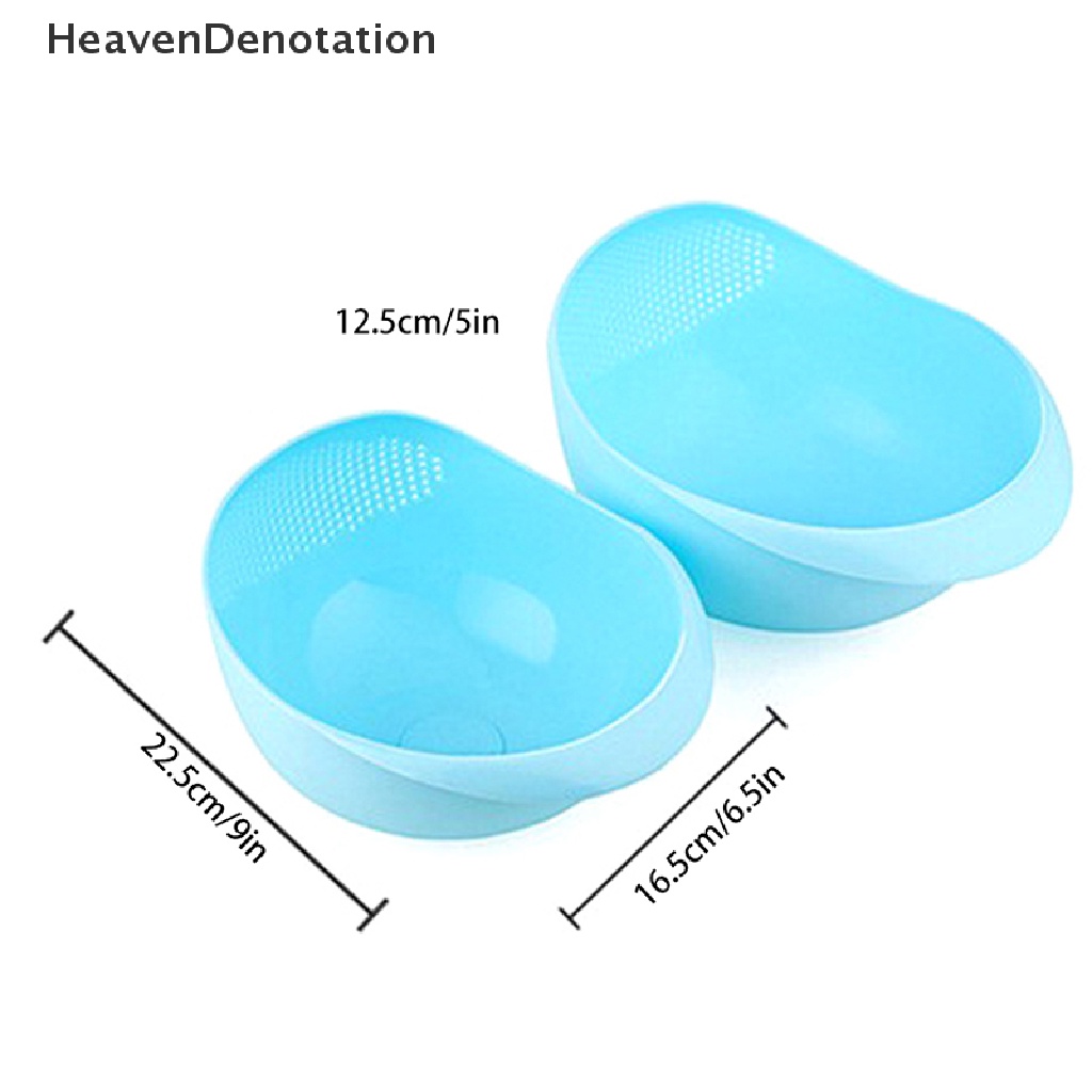 [HeavenDenotation] Saringan Nasi Colander Kitchen Drain Basket Dengan Gagang Rice Bowl Strainer Basket HDV