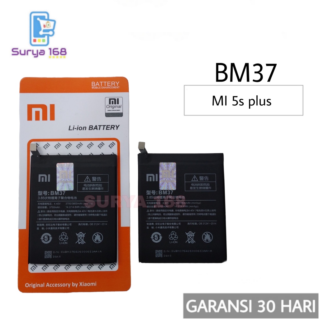 BATTERY BATERAI BATTERE BATRE XIAOMI MI 5S PLUS BM-37 BM37