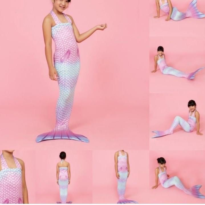 ➱ Mermaid baju duyung spesial pelangi baju renang new model kostum putri duyung anak ✩