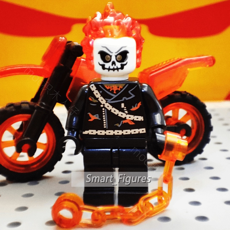 Ghost Rider Red Hood Minifigures Ghost Panther Marvel Blok Bangunan Angka Mini Hadiah Ulang Tahun Rakitan Mainan