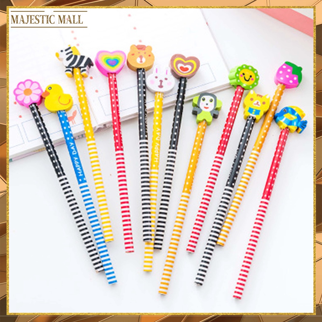 

®️ Pensil Karakter + Penghapus Pensil Lucu Ada penghapus Pensil Fancy Pensil Unik Karakter Souvenir Import COD