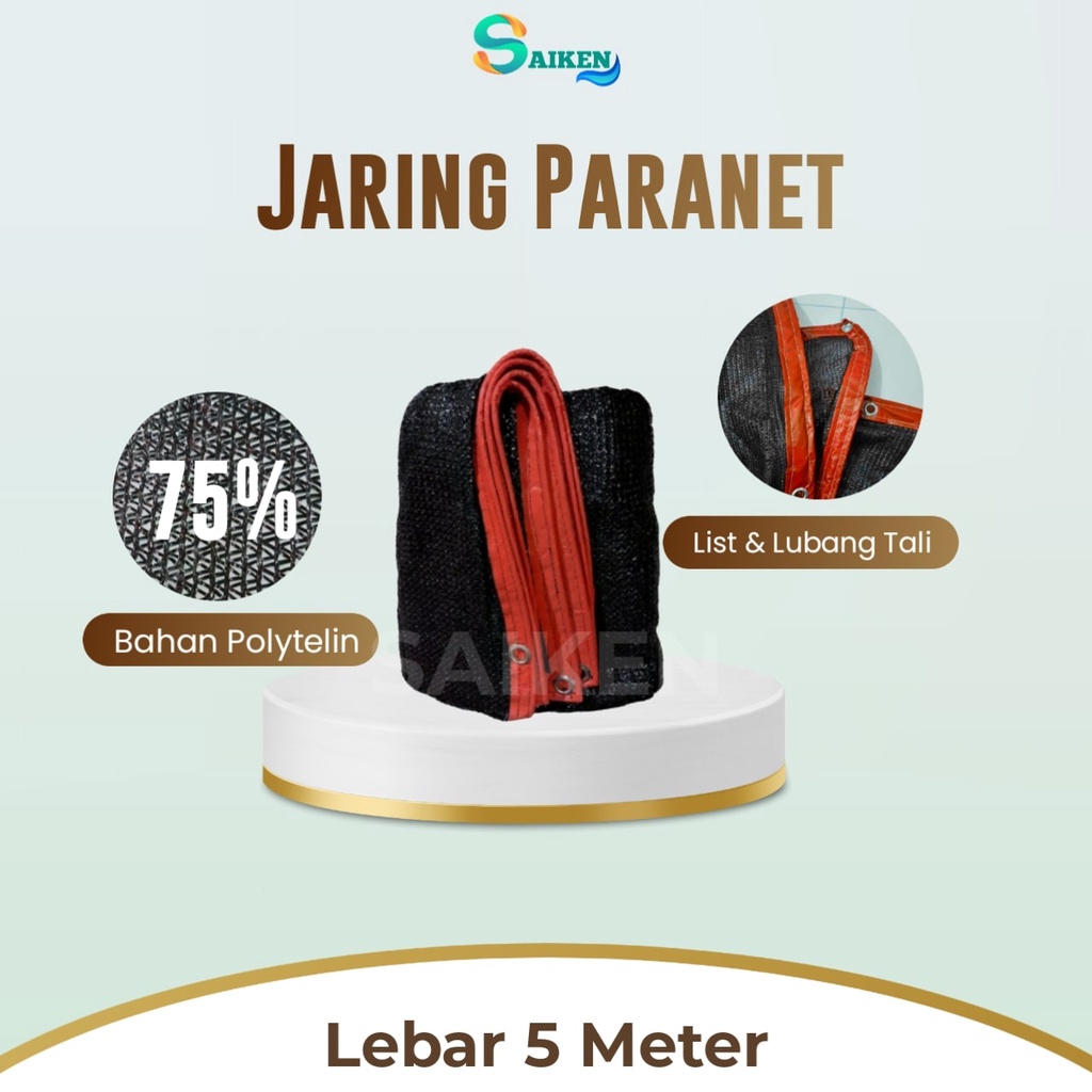 Paranet 75 Lebar 5 Meter Jaring Tanaman Anti Panas Matahari / Shade Net