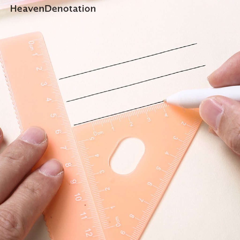 [HeavenDenotation] 4pcs Transparan Jelly Colored Plastik Penggaris Set Siswa Matematika Geometri Penggaris Set Untuk Penggaris Segitiga Penggaris Lurus Busur Derajat Paing Penggaris HDV