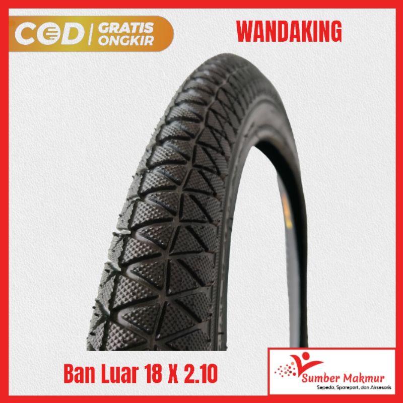 Ban Luar Sepeda 18 X 2.10 Wandaking BMX Anak Cowok Sepedah Ukuran Ban 18x2.10