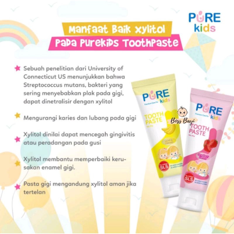 PUREKids Toothpaste 50g / Pasta Gigi Bayi Anak