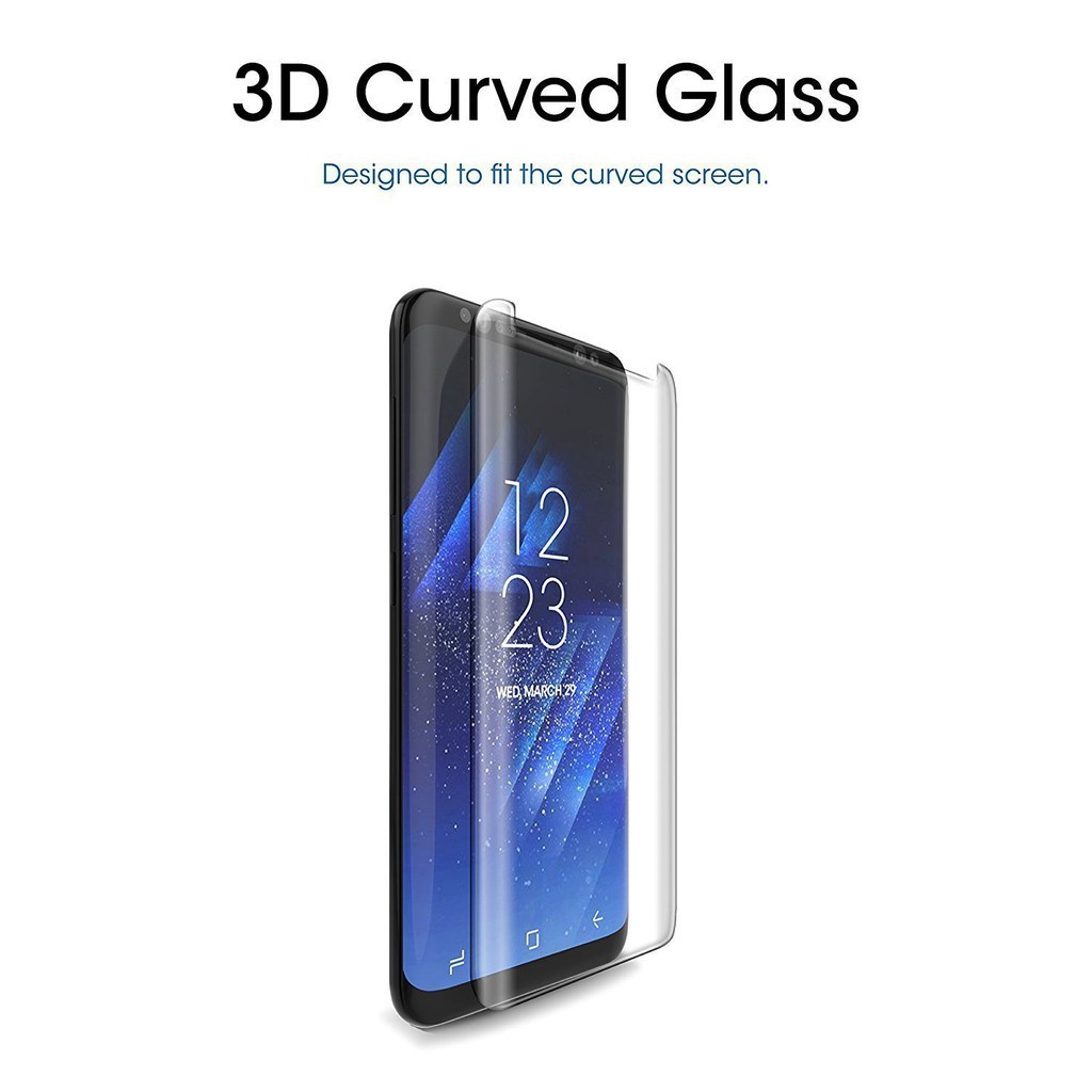 Untuk Samsung Galaxy S9 S8 Note8 9 3D Curved HD Bening Tempered Glass Pelindung Layar/Penjualan Panas