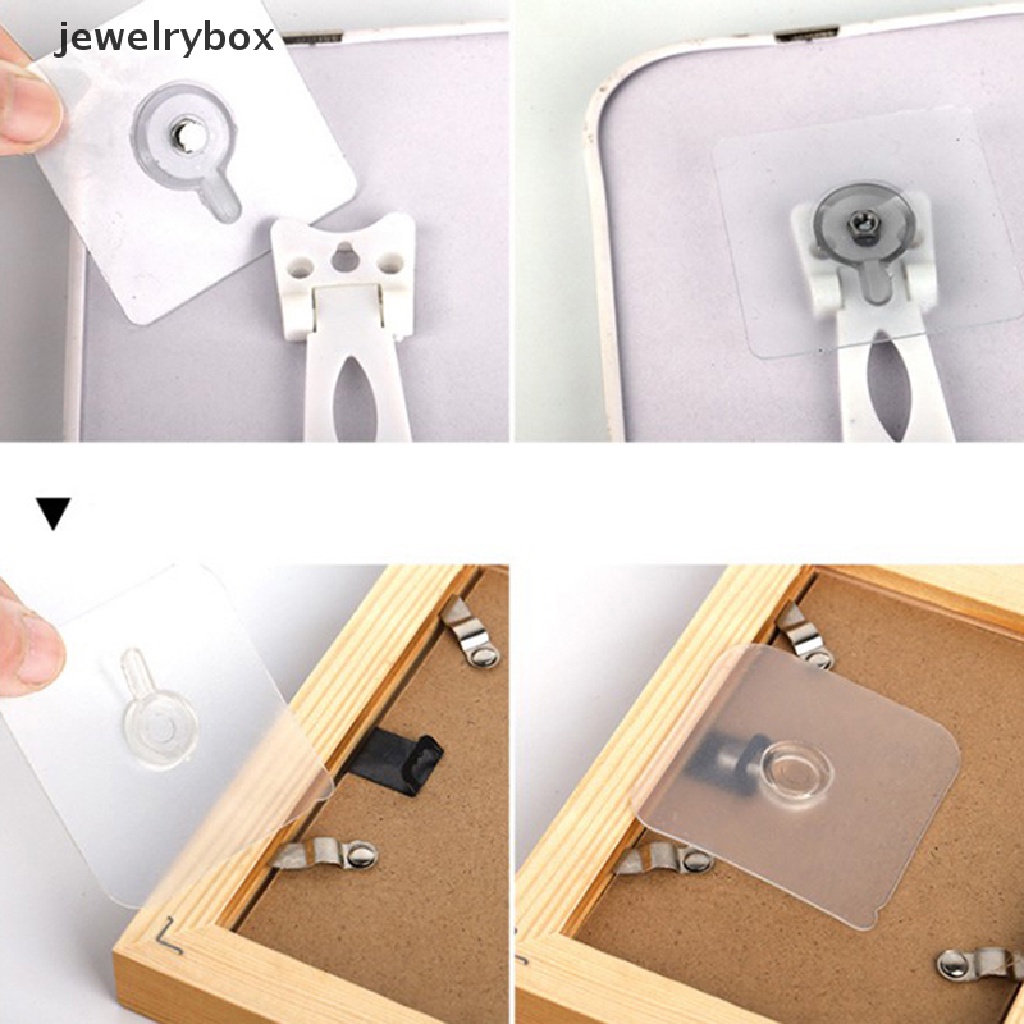 [jewelrybox] 4pcs Frame hook free punching Foto Hiasan Dinding Pager Kuat y hook Butik