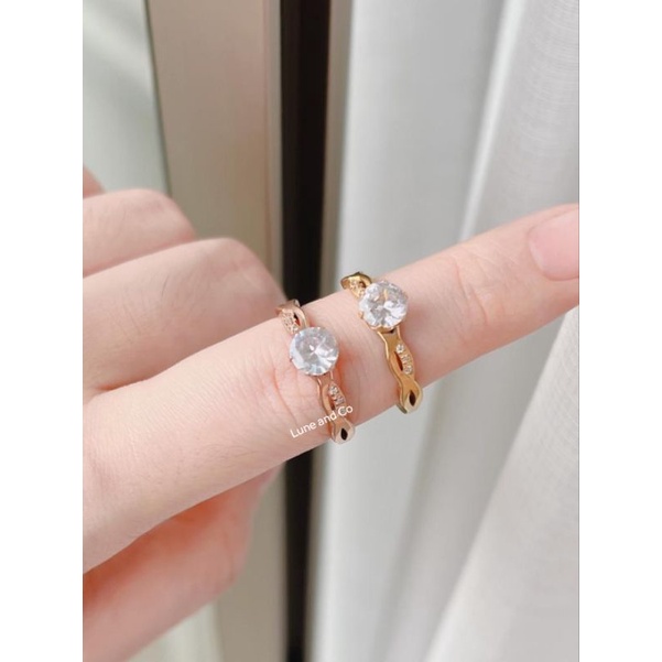 Cincin Kepang Solitare Titanium CS272